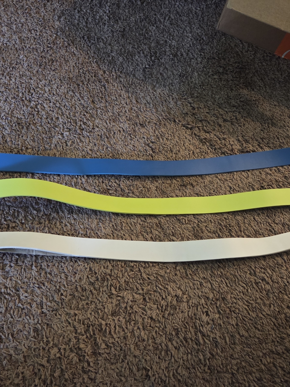 Nike Men's Belts in Blue, Neon Yellow-Green, and White